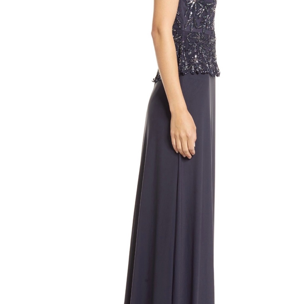 embroidered metallic beads dress